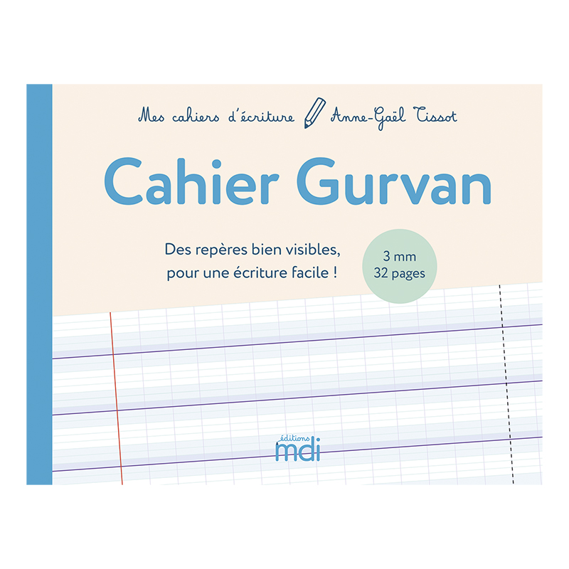 Cahier Gurvan 3 mm à l'italienne - Graphisme et écriture