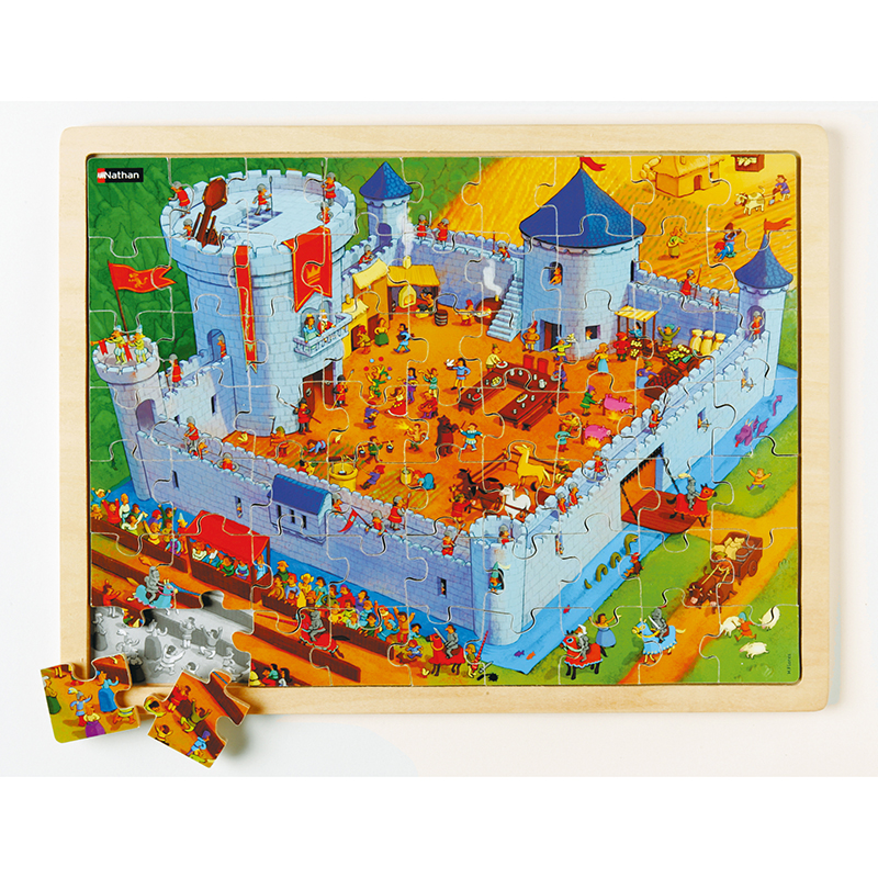 Puzzle 45 pièces : A l'assaut du château fort ! - Nathan - Rue des