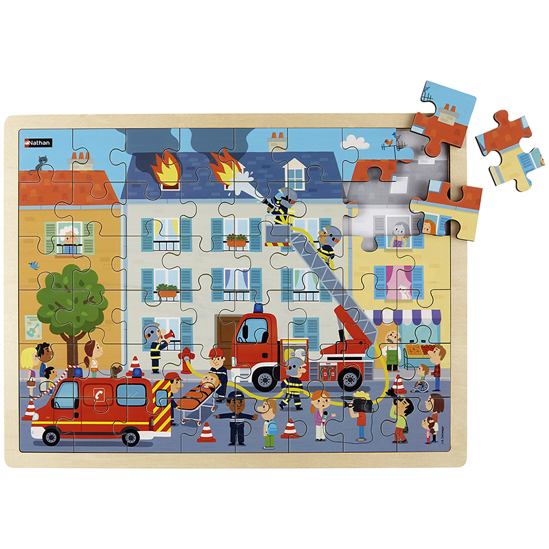 Les pompiers - Maxipuzzles  Nathan Matériel Éducatif