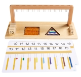 Porte-perles - Activités de 10 à 19 Montessori