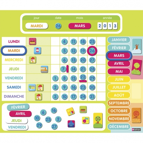 Calendrier magnétique