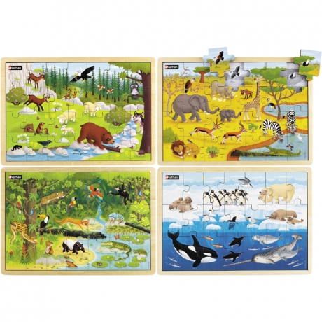 Puzzle - Enfant - Dès 3 ans - 4 modèles - Les animaux de la ferme - Educa