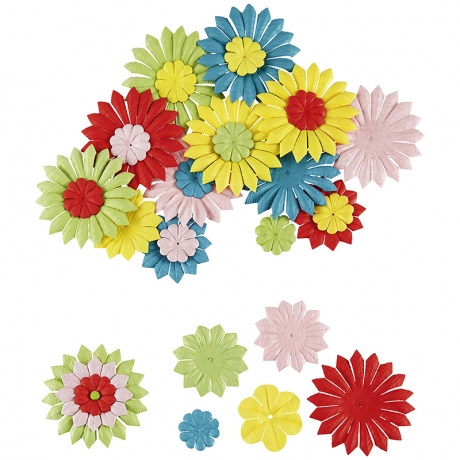 Fleurs en papier - Lot de 3 pochettes