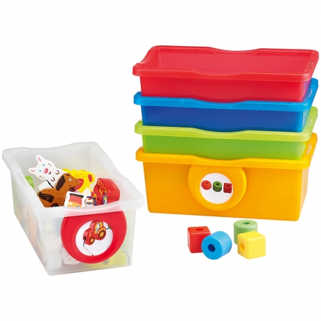 Petits bacs multicolores - Lot de 5