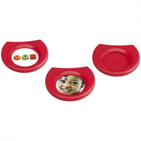 Porte-étiquettes clipsables rouges - Lot de 3
