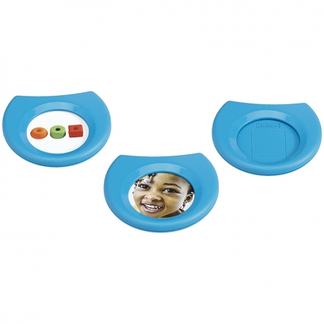 Porte-étiquettes clipsables bleus - Lot de 3