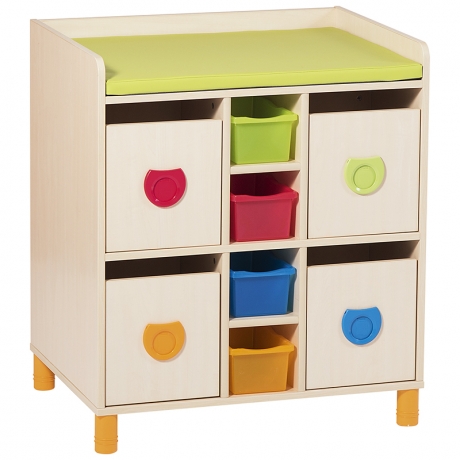 Meuble de déshabillage avec casiers et 1 Matelas