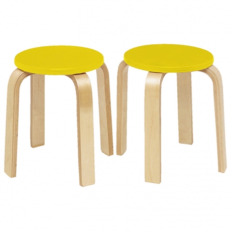 Tabourets jaunes - Lot de 2