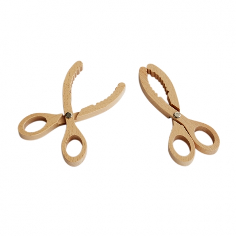 Pince-ciseaux en bois - Lot de 2