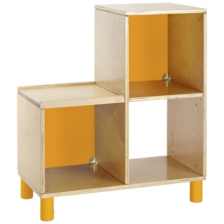 Meuble mixte 3 cases Clorofile - Orange