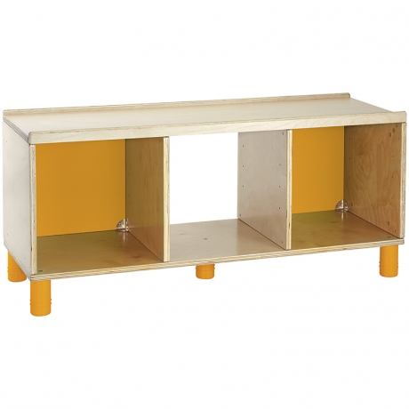 Meuble bas 3 cases Clorofile - Orange