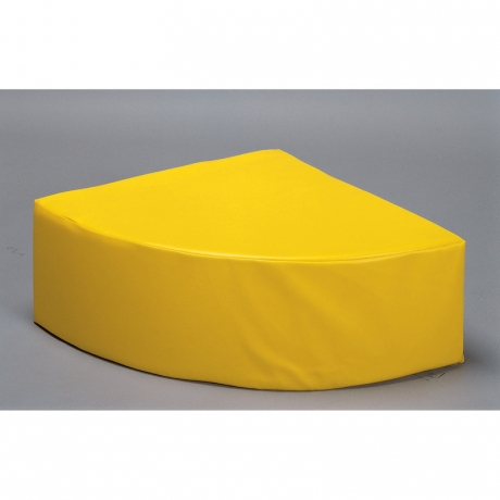 Pouf quart de cercle jaune