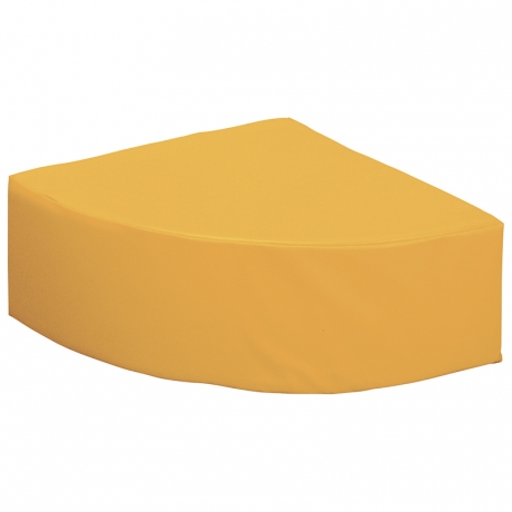 Pouf quart de cercle orange