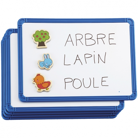 Ardoises effaçables magnétiques - Lot de 6