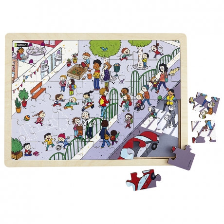 Puzzle en Bois - Chemin de l'Ecole Art-Puzzle-5852 16 pièces