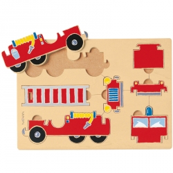 Encastrement bois - Le camion de pompiers