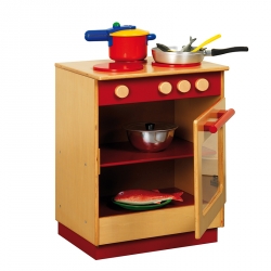 Cuisinière rouge Modulaire