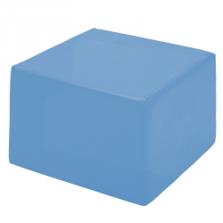 Pouf carré bleu