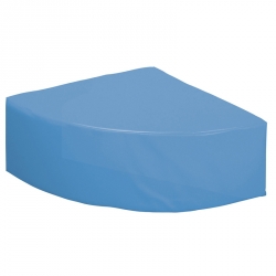 Pouf quart de cercle bleu