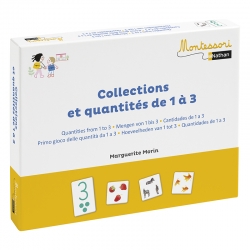Collections et quantités de 1 à 3 Montessori