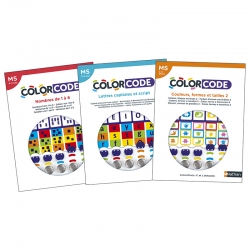 COLORCODE - Nombres de 1 à 6 + Lettres capitales et script + Couleurs, formes et tailles 2